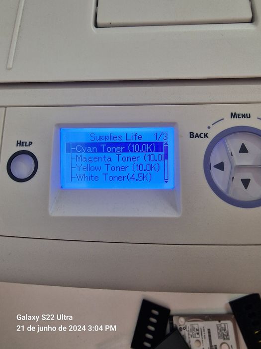 Impressora OKI PRO 8432 WHITE A3, {INCLUI RIP E EXTRA BRANCO + FOLHAS}