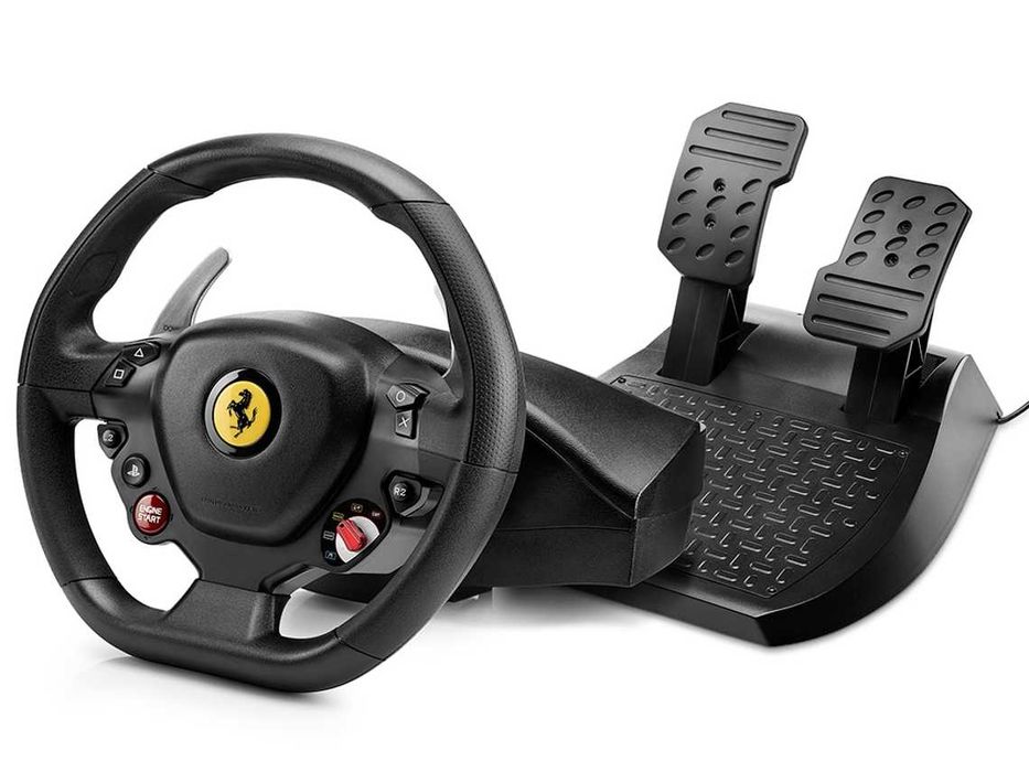 Volante + Pedais THRUSTMASTER T80 Ferrari 488 GTB (PS5/PS4/PC - Preto)