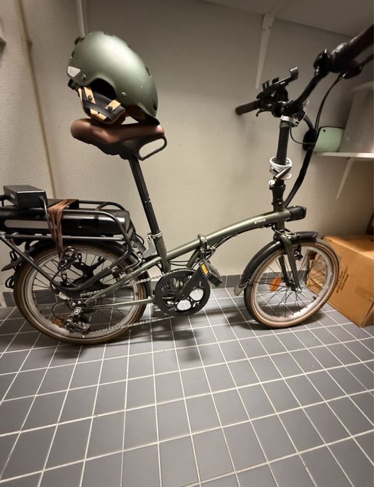 Bicicleta Elétrica Dobrável BTwin E FOLD 500 Verde