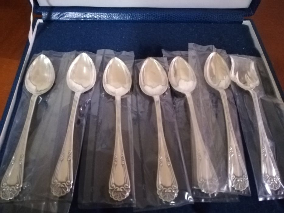 Estojo  talher de café em prata