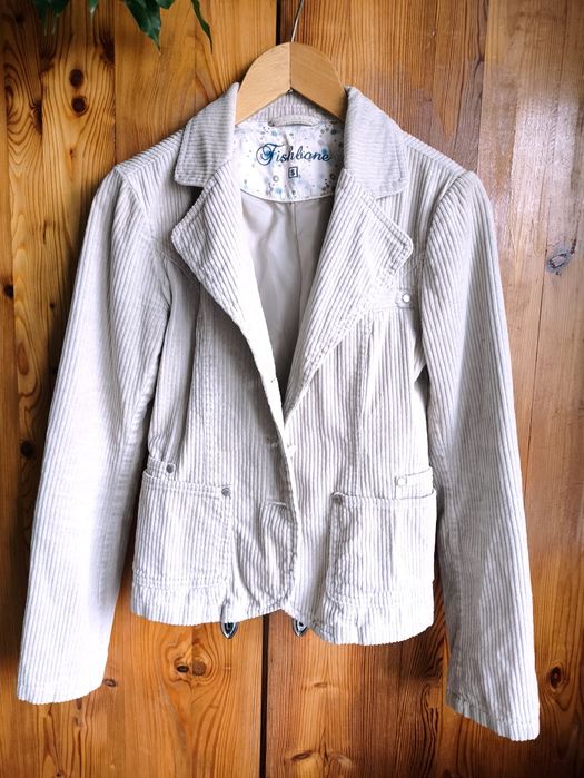 New Yorker Fishbone Żakiet marynarka beż sztruks