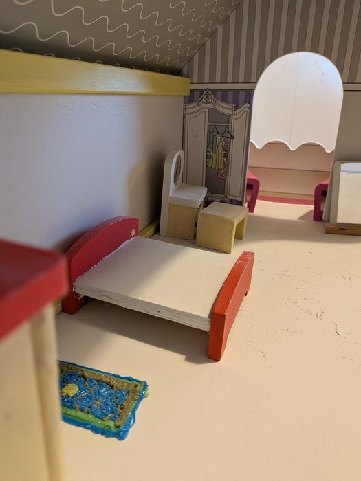 DOMEK dla lalek + mebelki + LALKI