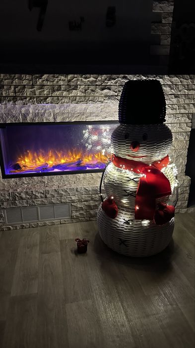 Сніговик з ротангу. Вазони. Кашпо