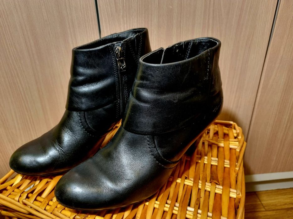 Skórzane bootki Tamaris 38 - skóra naturalna buty