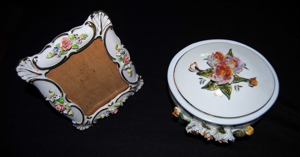 Guarda-Jóias + Passepartout em Porcelana Portuguesa