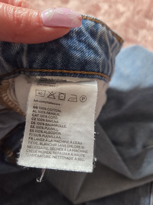 Szerokie spodnie jeansowe h&m 32