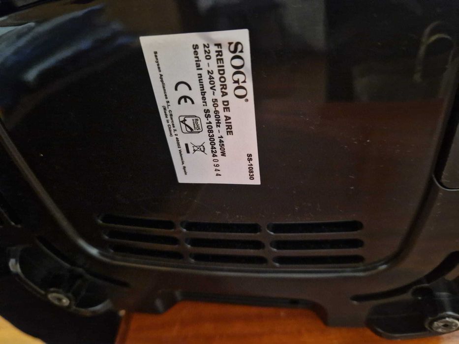 Fritadeira sem óleo SOGO - 1450W - 5L - 8 programas (artigo novo)