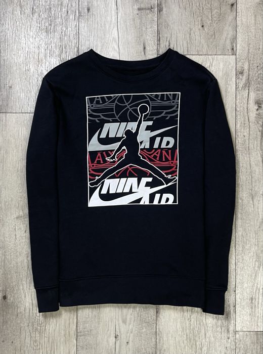 Jordan Air кофта толстовка S размер с принтом черная оригинал