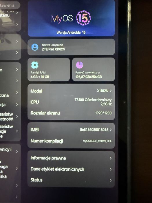 Tablet z  sim android