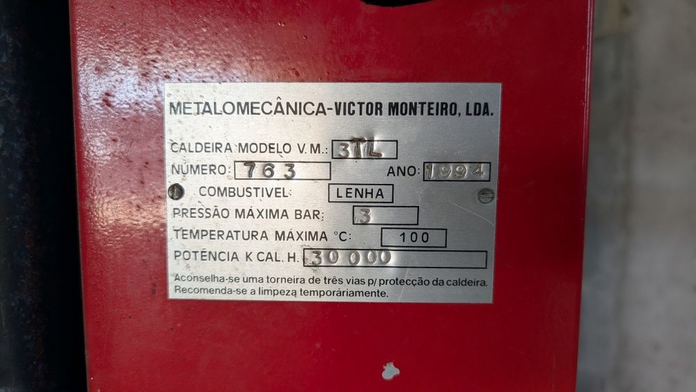 Caldeira a lenha chama invertida 35kw aquecimento central