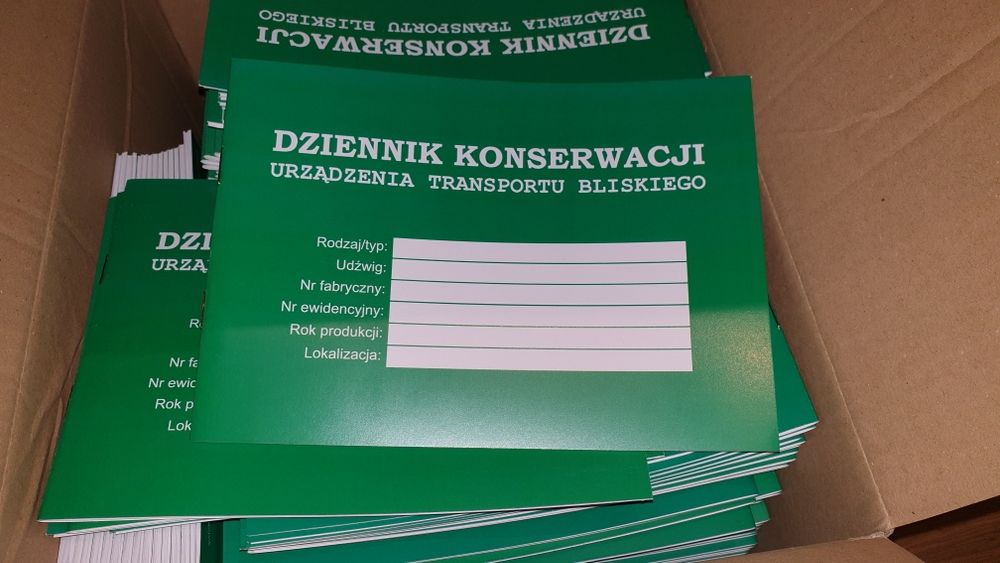 Dziennik konserwacji urzadzenia transportu bliskiego