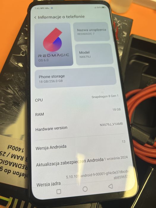 Potężny Gaming Phone REDMAGIC 7 (18/256GB) – 165Hz, Snapdragon 8