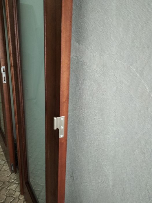 2 portas maciças jatobá com vidro fusco