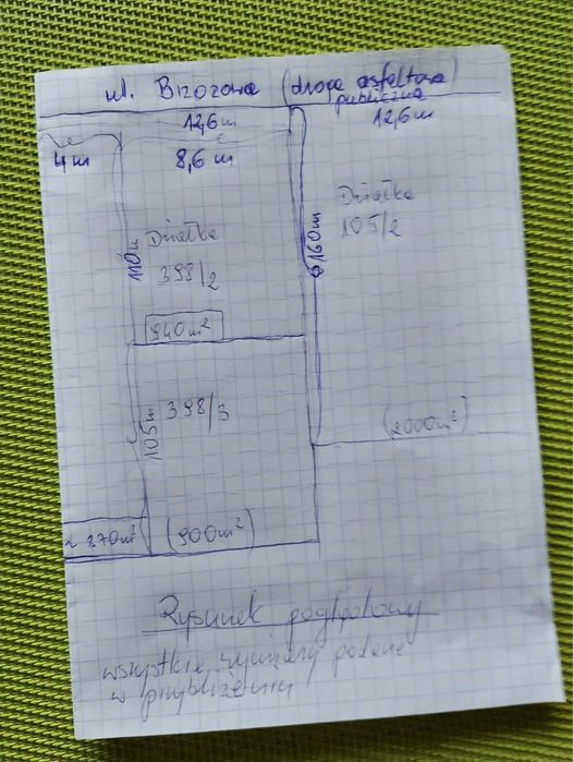 Działka pod budowe domu, uzbrojona 47 arów Cedzyna ul. Brzozowa - Widok 5
