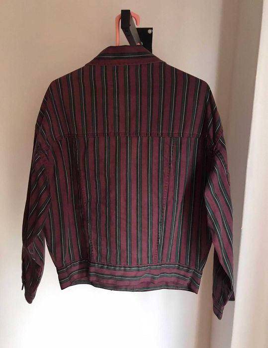 casaco de ganga homem pull&bear blusao vermelho