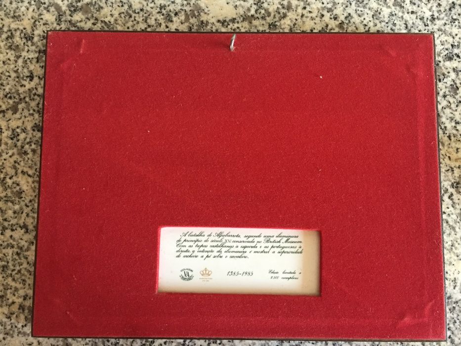 Duas gravuras em porcelana Vista Alegre - edição limitada