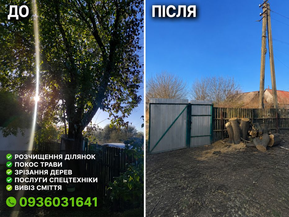 розчистка територій, чистка участків, зрізання дерев, покос трави,вивіз сміття,демонтаж,екскаватор,камаз,подрібнення гілок,прибирання ділянок