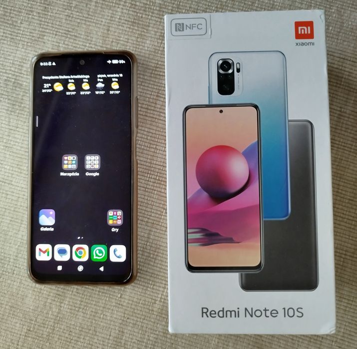 redmi note 10s, jak nowy, nfc