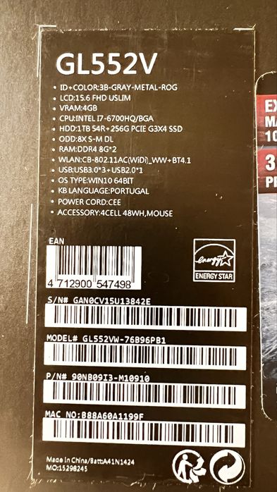 Notebook asus gaming