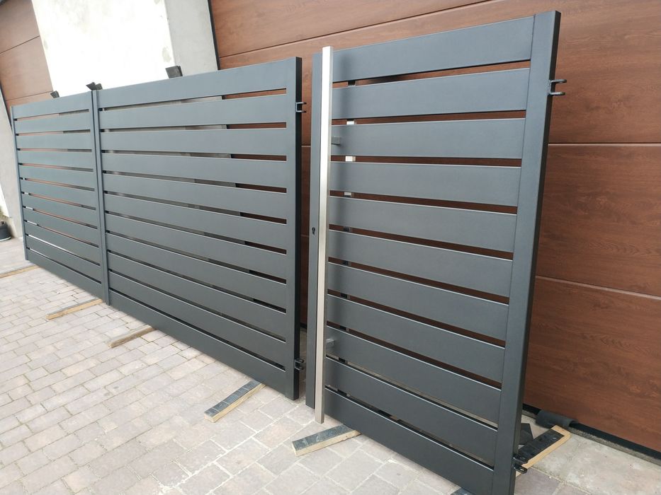 Brama wjazdowa dwuskrzydłowa, OCYNKOWANA OGNIOWO, PRODUCENT