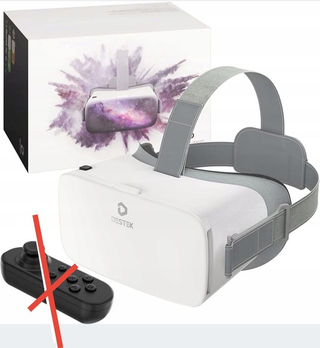 Gogle  vr okulary brak pilota  BLUETOOTH DESTEK V5 BIAŁE