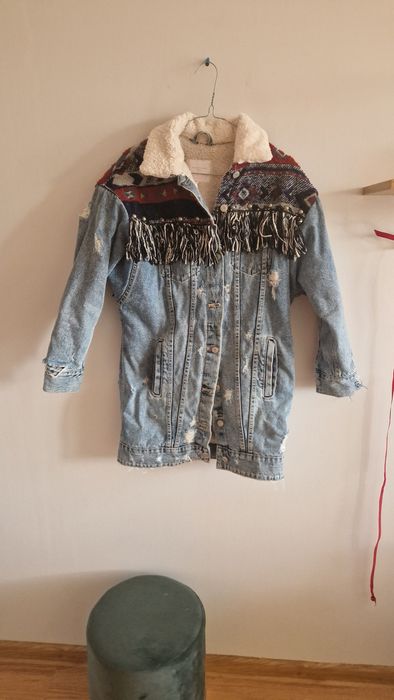 Przepiękna kurtka frędzle zara boho usa kanada