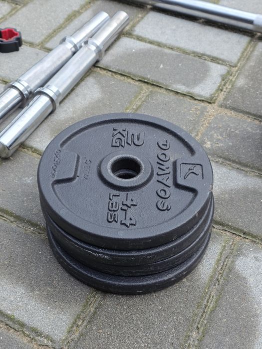 Conjunto Halters , barra e pesos