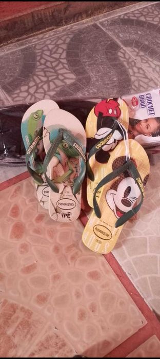 Postiço crochê preto e havaianas original do brasil