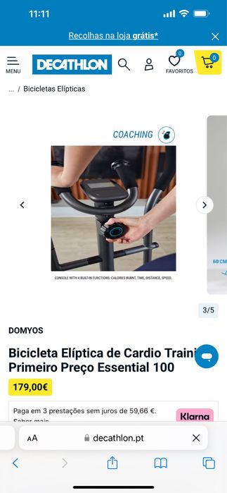 Biciceleta Eliptica de Cardio Training DOMYOS