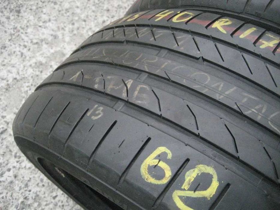 245/40R17 91Y Continental SportContact5 літо 2штуки шини б/у