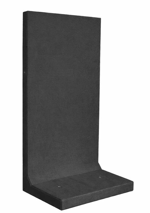 Mur ogrodzeniowy typu L, mur z betonu architektonicznego GRAFITOWY