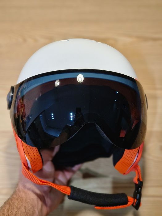 Kask narciarski dziecięcy z szybą WEDZE 550 – Rozm. 53-56 cm – Biały