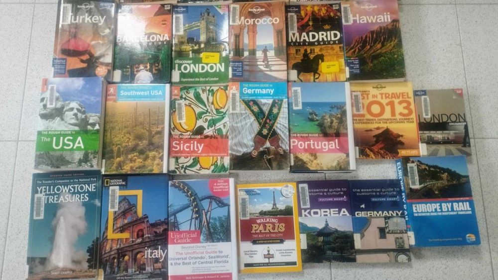 26 Livros & Guias Viagem/Mapas (Rough Guides, Lonely Planet, Frommers)