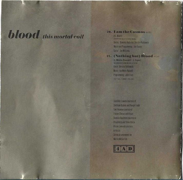 This Mortal Coil - - - - - Blood - - - - - CD