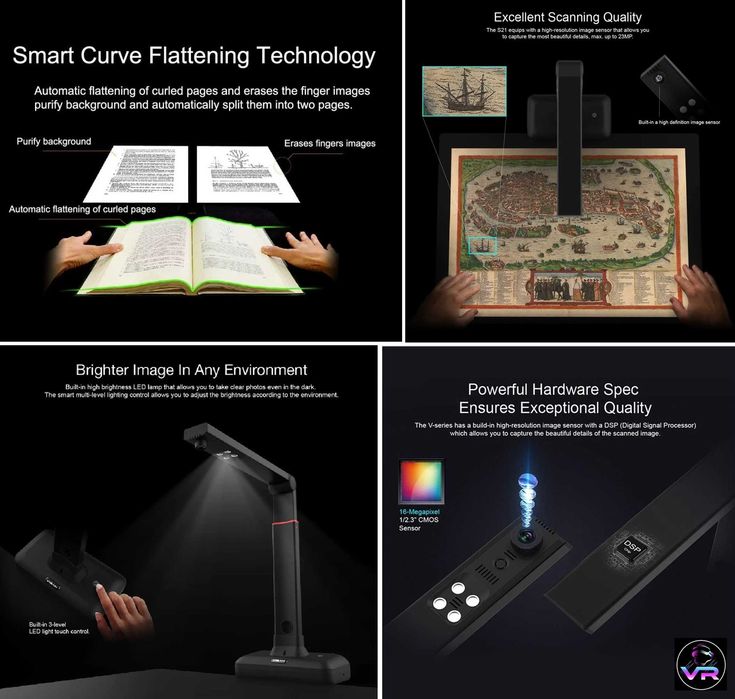 ‼️ Сканер книг, документів VIISAN Book Scanner A3 JPEG, PDF