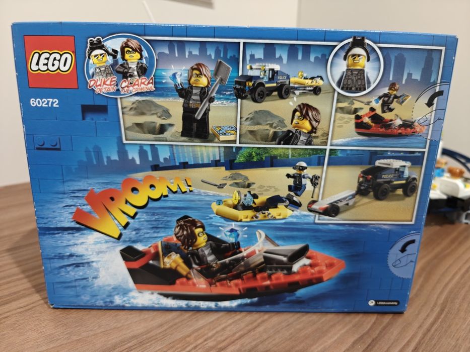 Nowe LEGO 60272 City - Transport łodzi policji specjalnej
