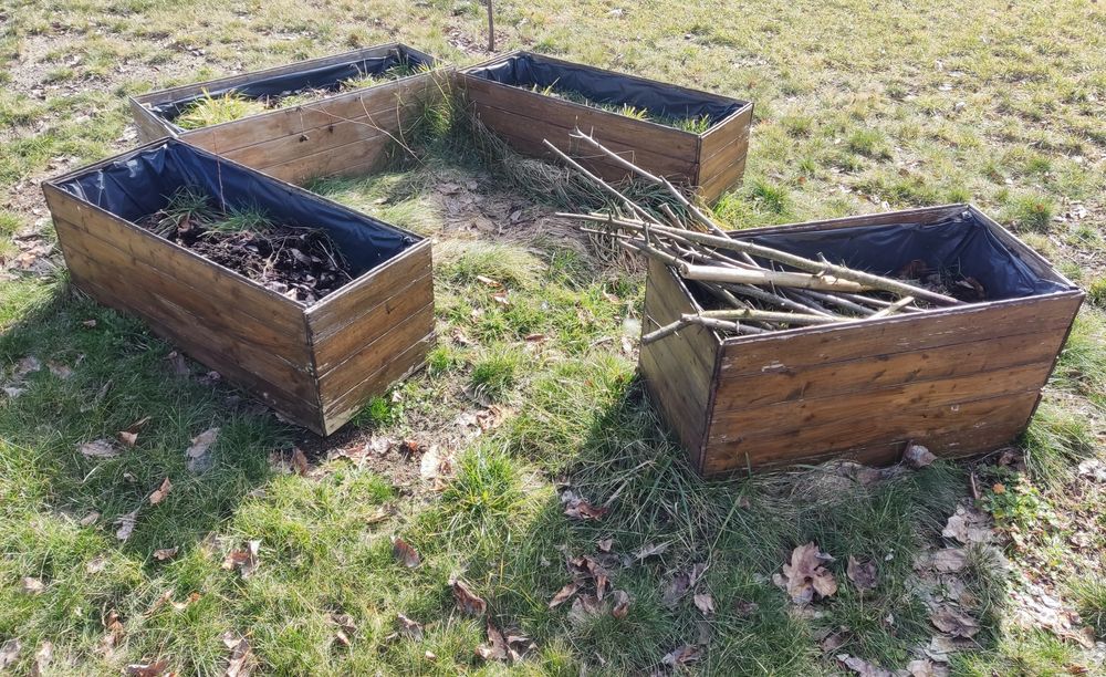 Doniczki Skrzynki ogrodowe  drewniane na zewnątrz, podniesione rabaty
