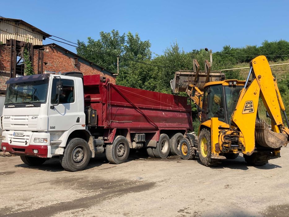 грунт мусор шлак самосвал Экскаватор JCB 3cx Трактор погрузка вывоз