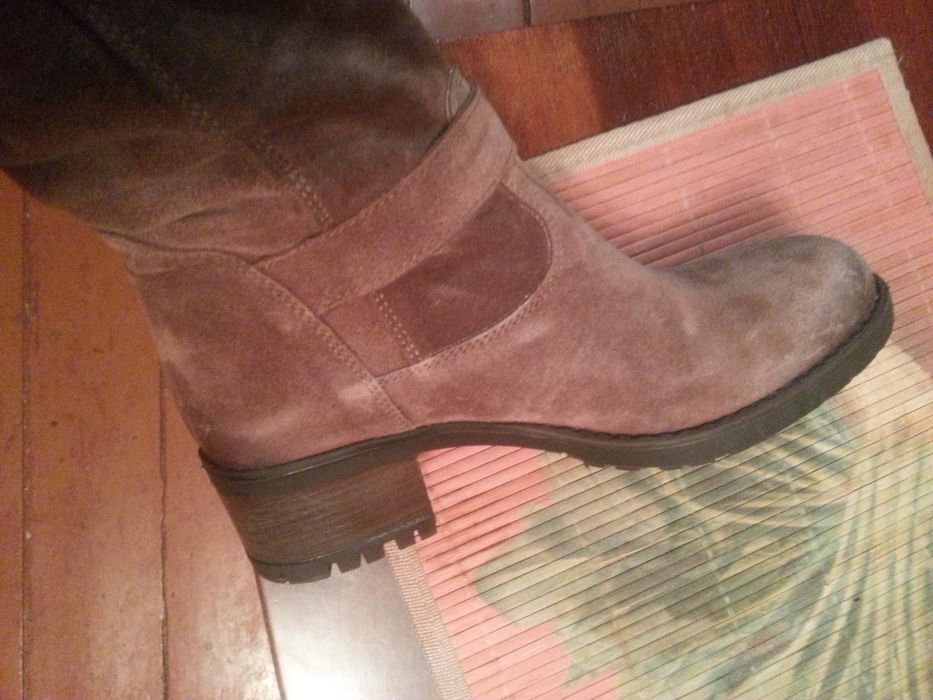 Сапоги замшевые утепленные