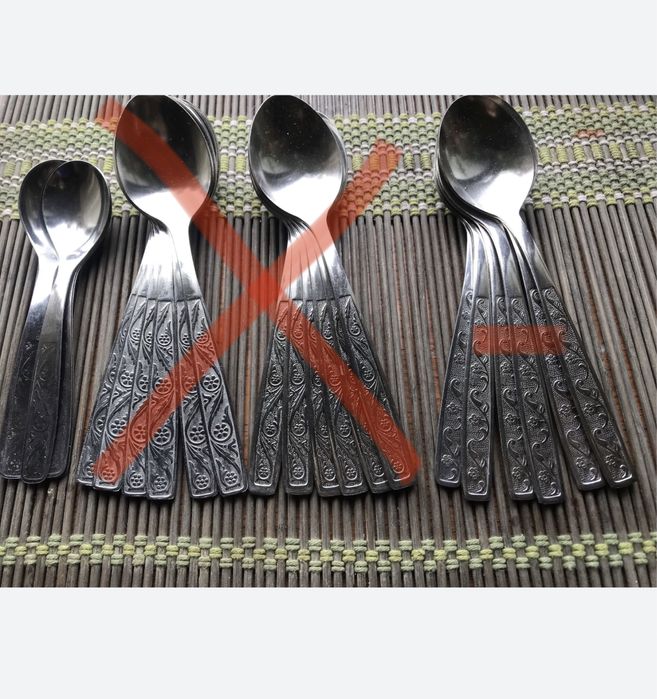 Набор Набір Столовый/приборы—Чеканка с Чернением—Вольнянск—СССР