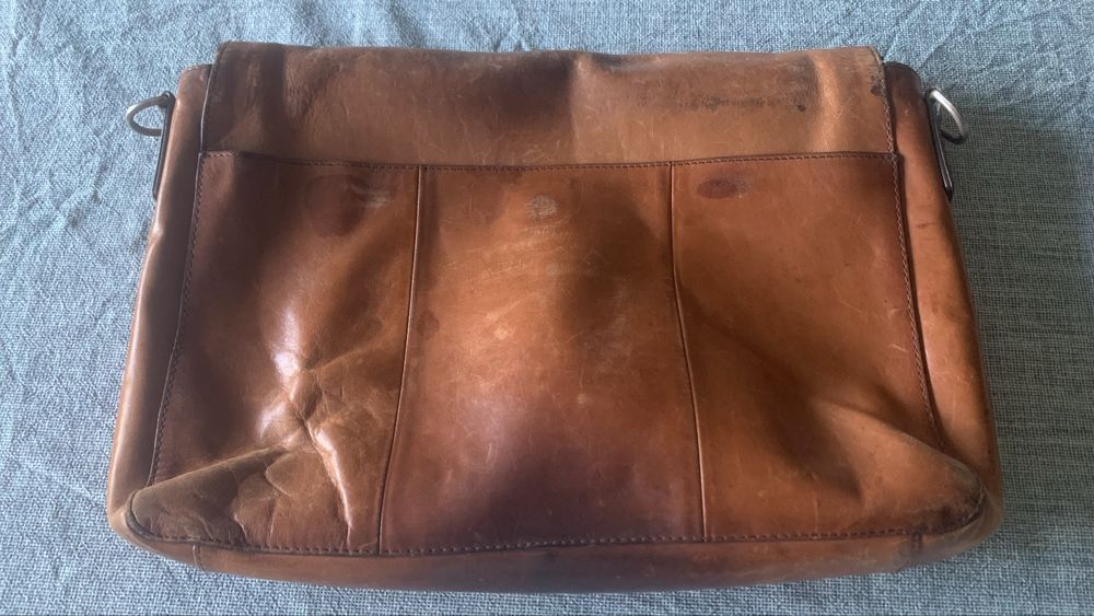Mala tiracolo Massimo dutti em pele