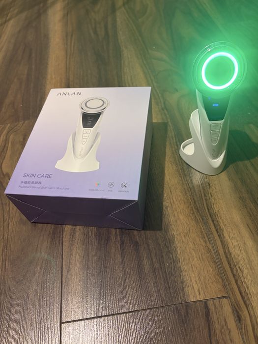 Wielofunkcyjny masażer do twarzy ANLAN Hot/Cold EMS LED – jak NOWY!