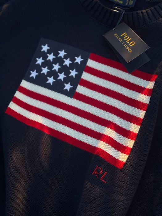 Свитер Polo Ralph Lauren темно синий мужской Светр Поло Ральф Лоурен