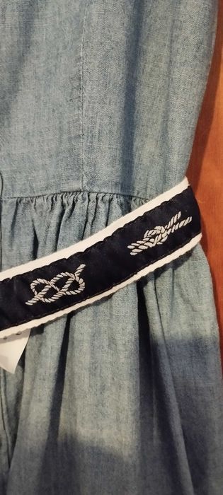 Vestido de ganga Ralph Lauren - 7 anos - COMO NOVO