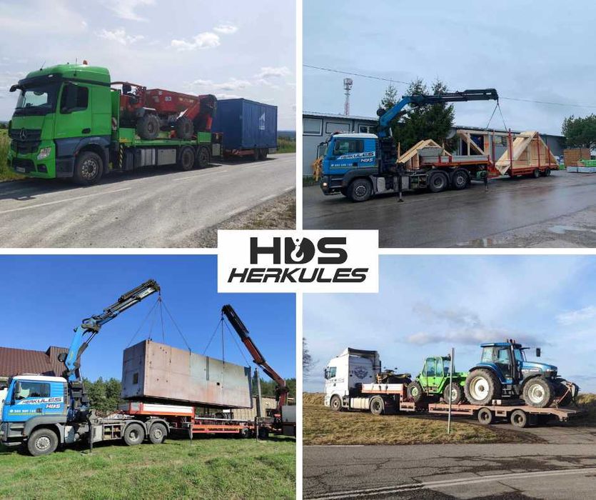 Transport nienormatywny, gabaryt, HDS, dźwig, transport niskopodwoziowy