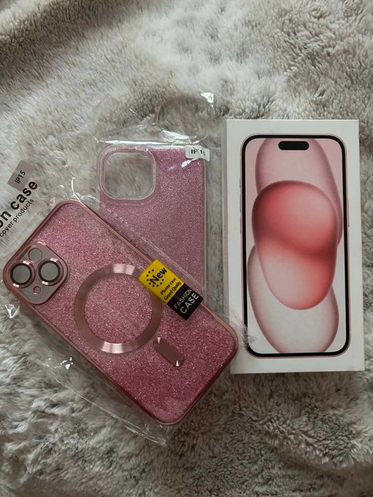iPhone 15 128gb Pink, bateria100%. Stan Idealny