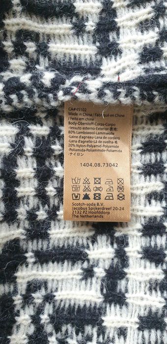 czapka wełniana scotch&soda czarno biała