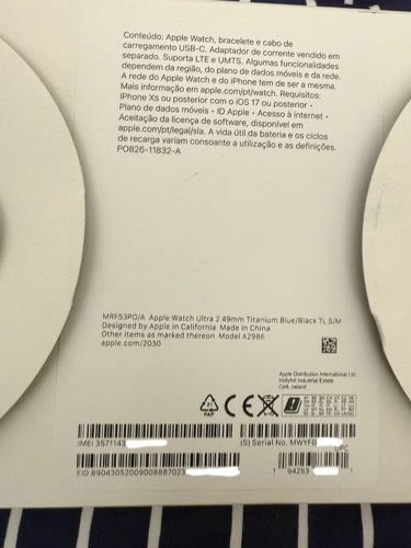 Apple Watch Ultra 2 49mm Titânio NOVO c/ Garantia + Fatura
