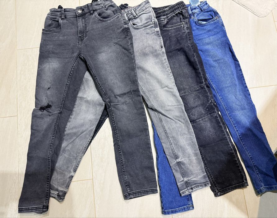 Spodnie 140 152 roz jeans dzins dla chlopaka chłopca junior nastolatka