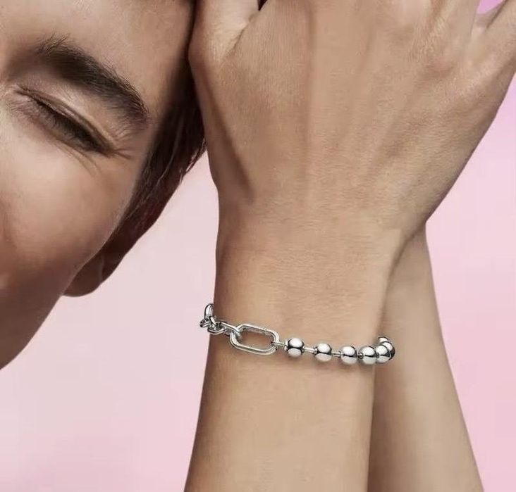 Жіночий срібний браслет пандора pandora me сріьло 935 розмір 17-21